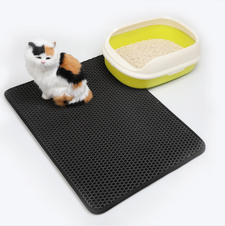 Pet Cat Litter Mat EVA Double Layer