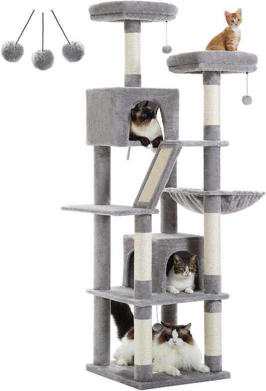 Cat Tree with Perches, Condos & Hammock