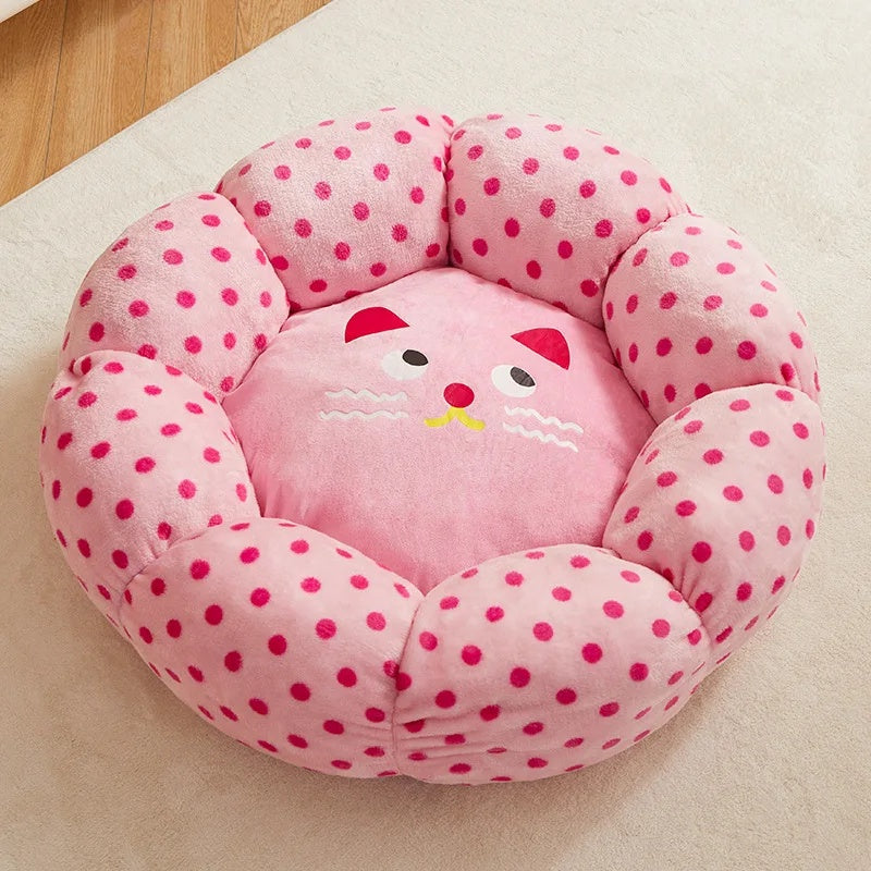 Pink Dot Princess Cat Bed