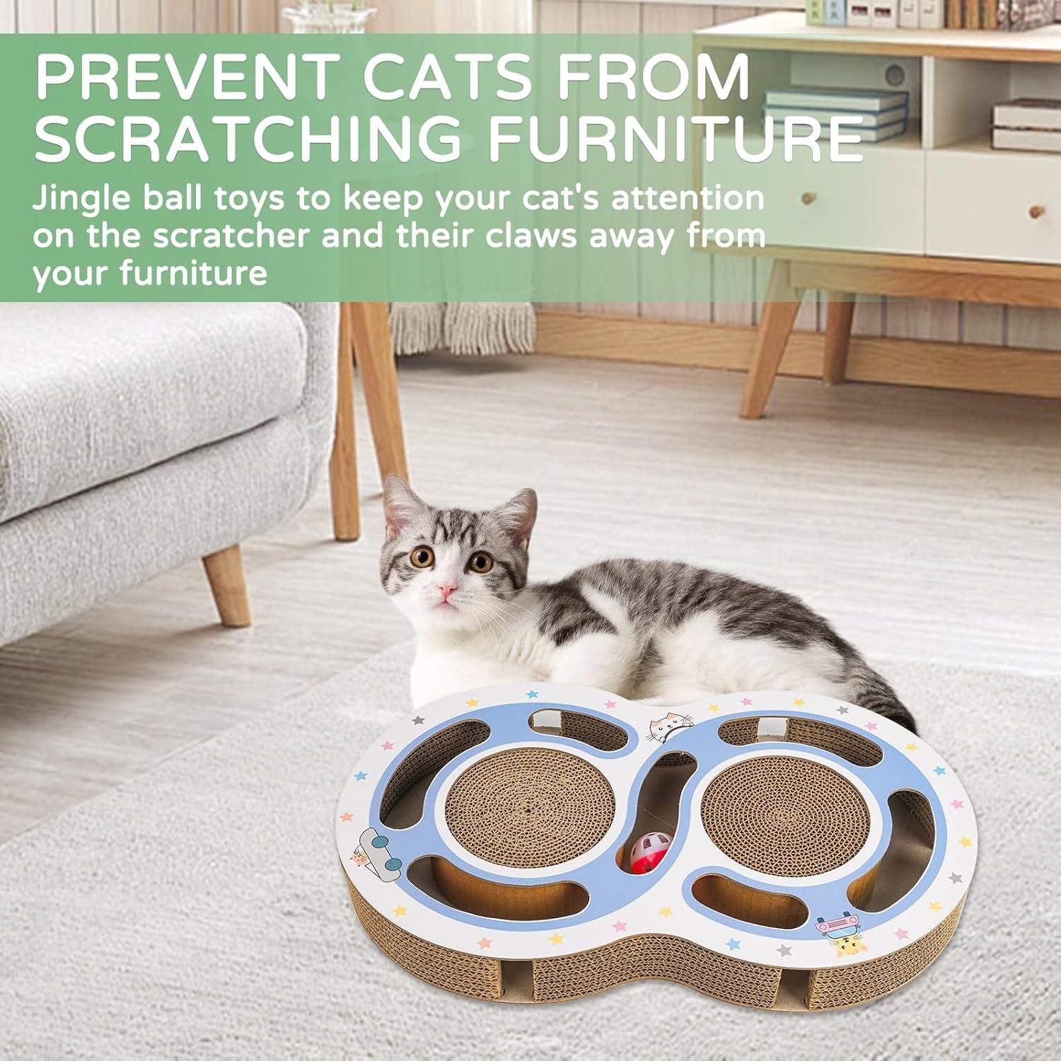 Cat Claw Scratch Pad with Ball Track