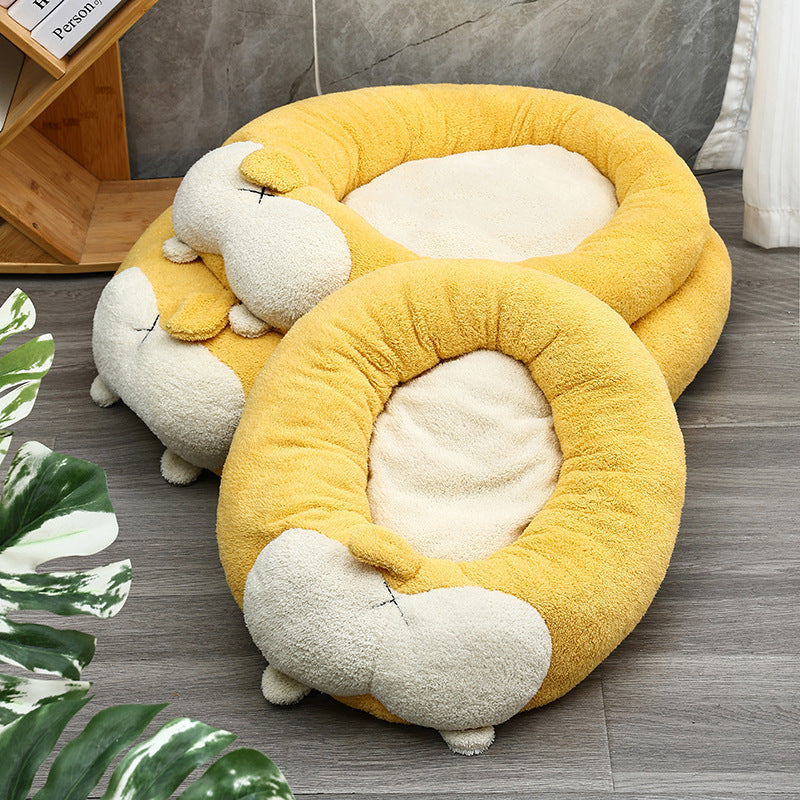 Corgi Shaped Soft Pet Bed