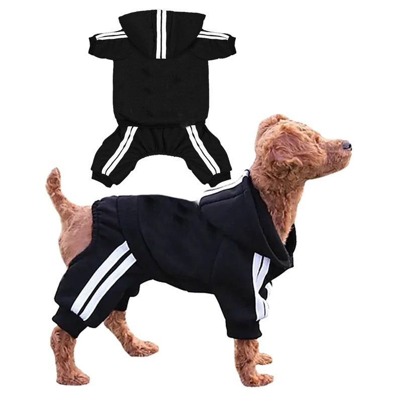 Striped Hooded Casual Pet Dog Hoodie