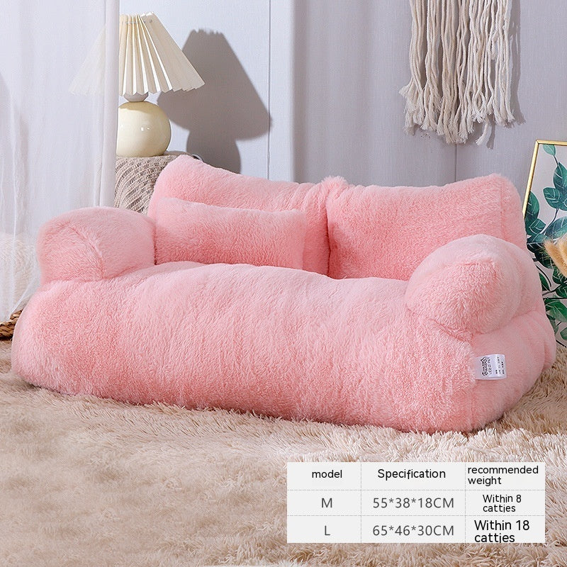 Luxury Cat Sofa Bed Winter Warm Plush Pet Nest