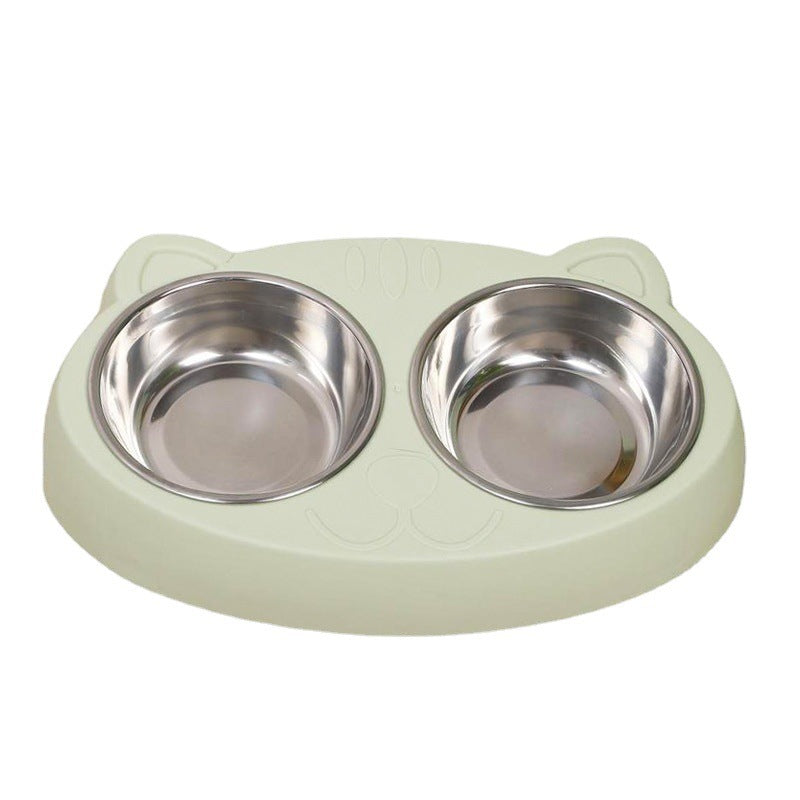 Pet Double Bowls with No-Spill Stand