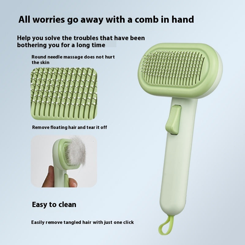 One-Click Pet Hair Removal Comb