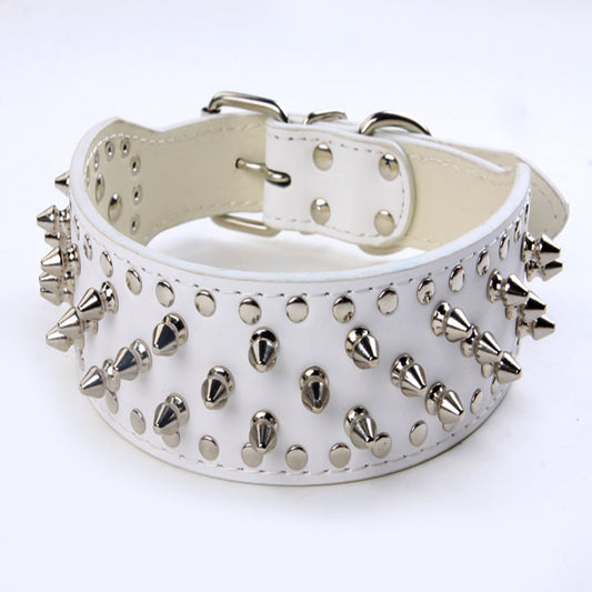 Bullet Nail Rivet Dog Collar