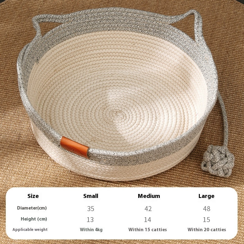 Cute Woven Cat Nest Mat