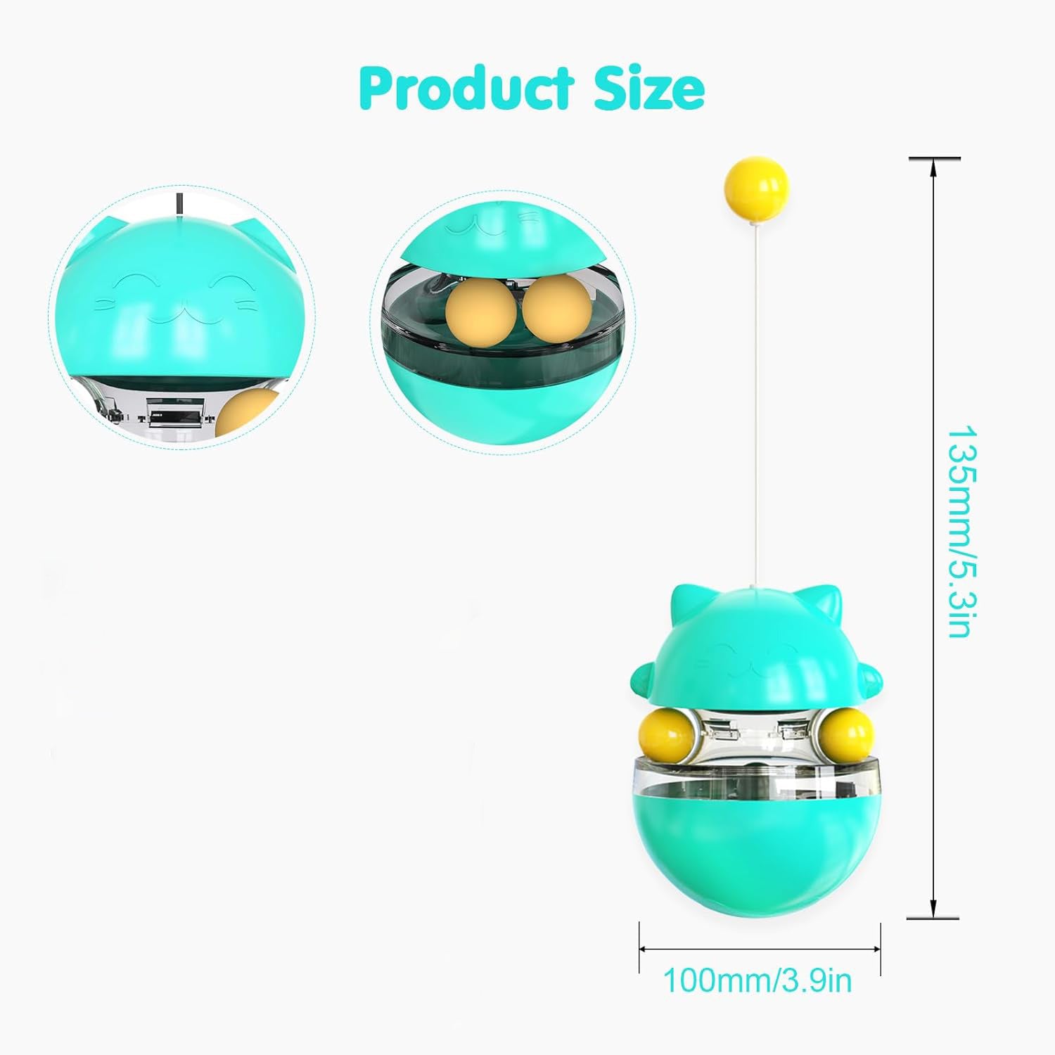 Interactive Cat Treat Dispenser Tumbler Toy