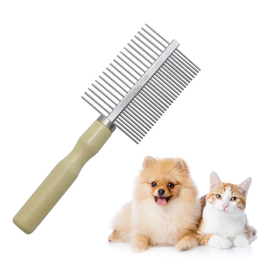 Wooden Handle Grooming Comb for Pets