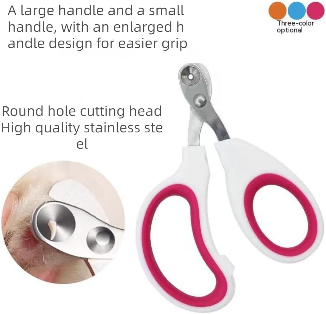 Cat Nail Clippers with Circular Cut Hole