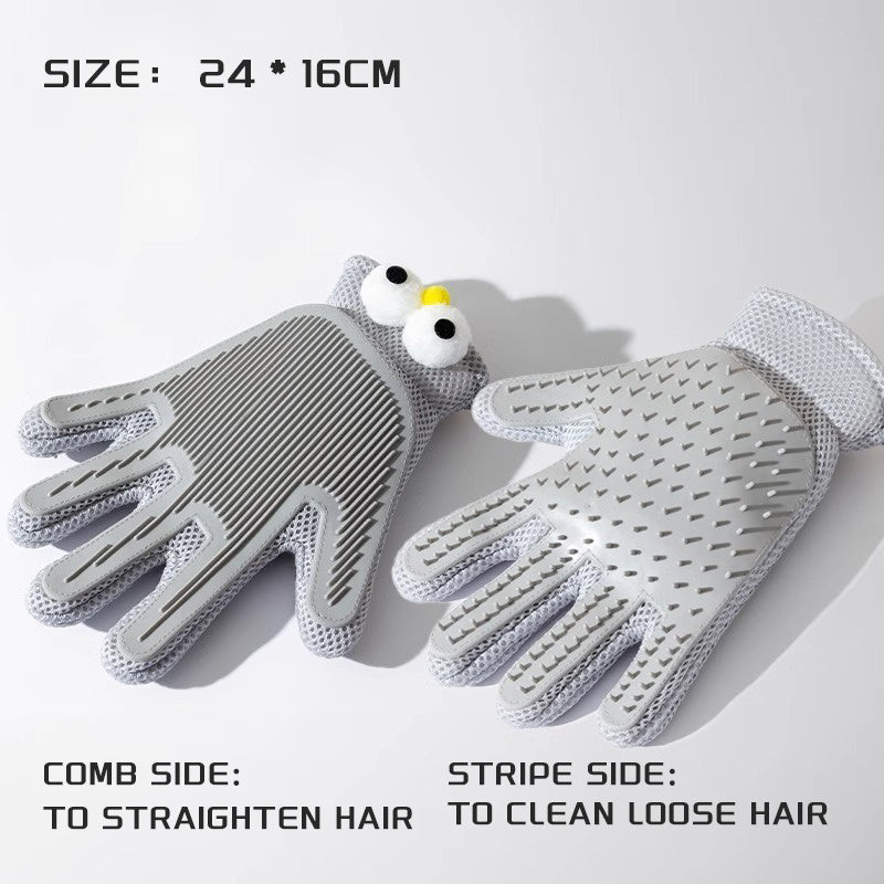 2-in-1 Pet Grooming Gloves for Dogs and Cats