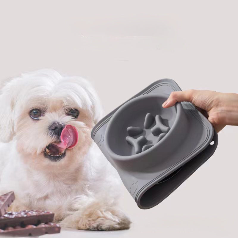 Silicone Foldable Double Pet Bowl