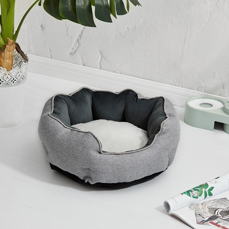 Octagonal Warm Winter Pet Bed