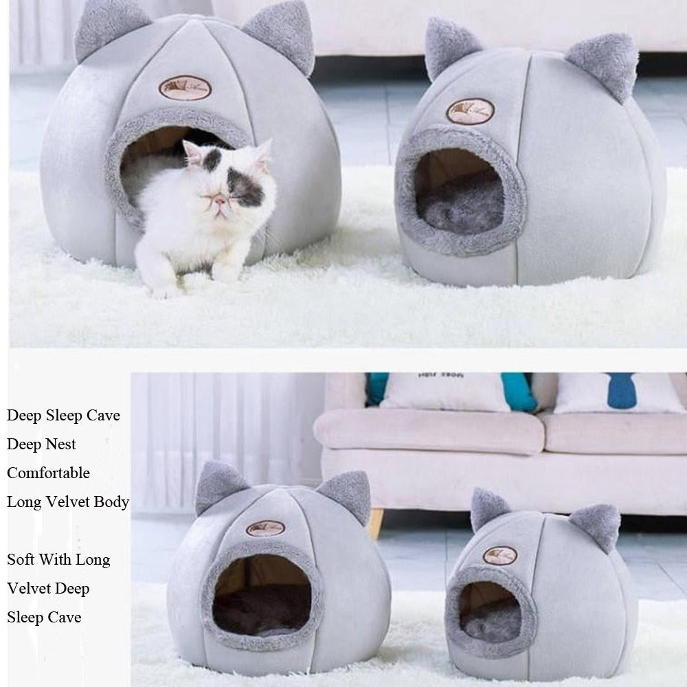 Fully Enclosed Winter Cat Nest