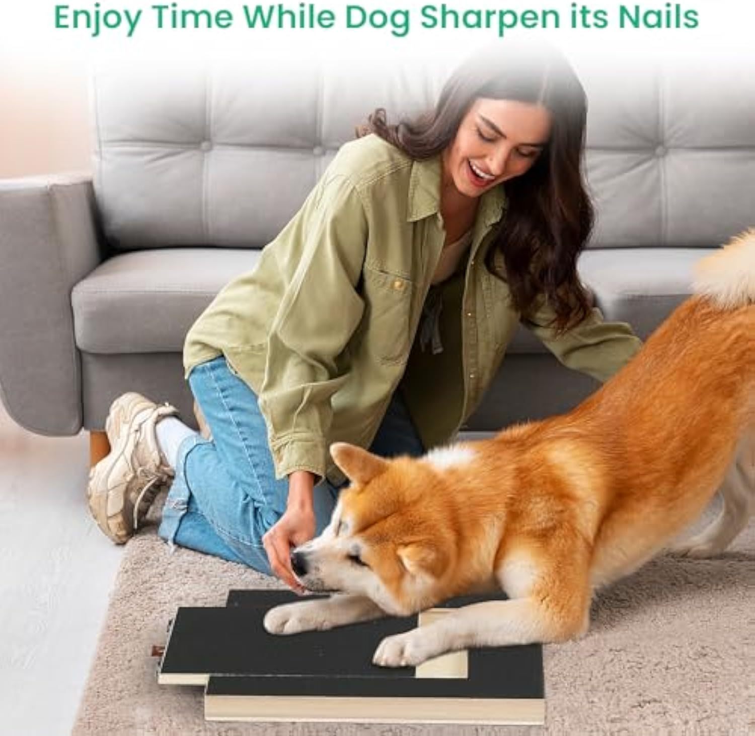 Dog Nail Scratch Board with Treat Box