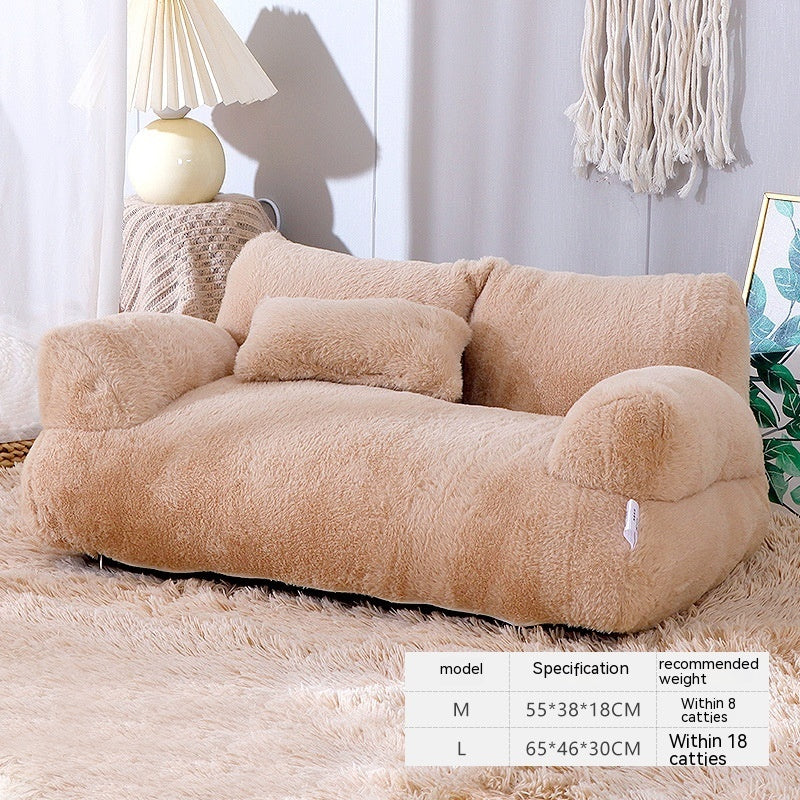 Luxury Cat Sofa Bed Winter Warm Plush Pet Nest