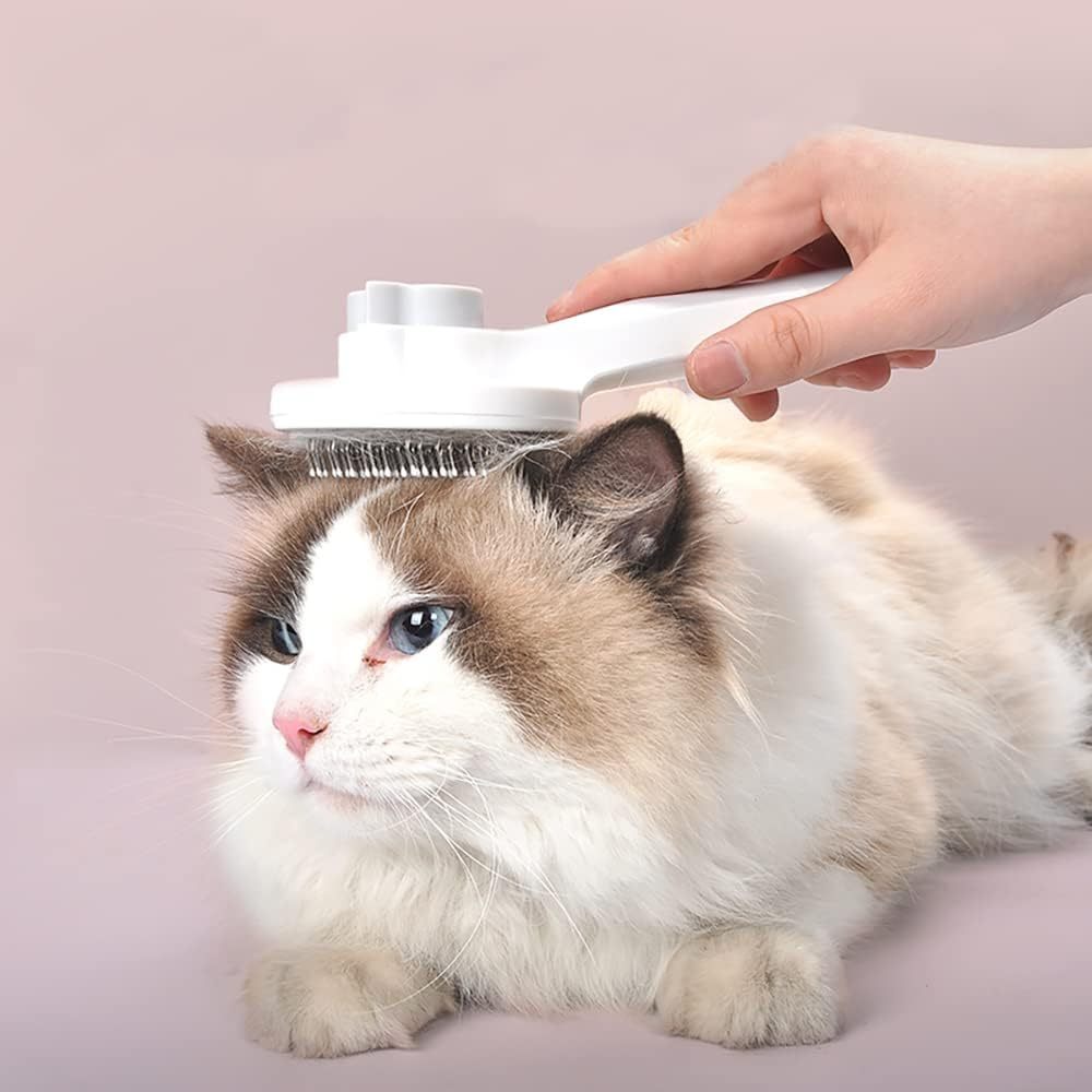 Self-Cleaning Cat Brush for All Fur Types