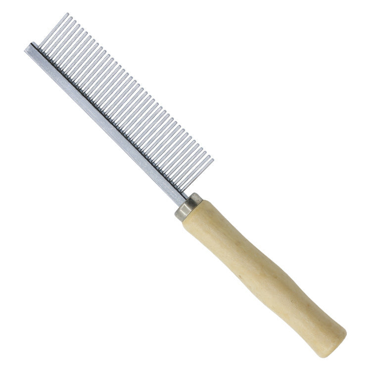 Wooden Handle Grooming Comb for Pets