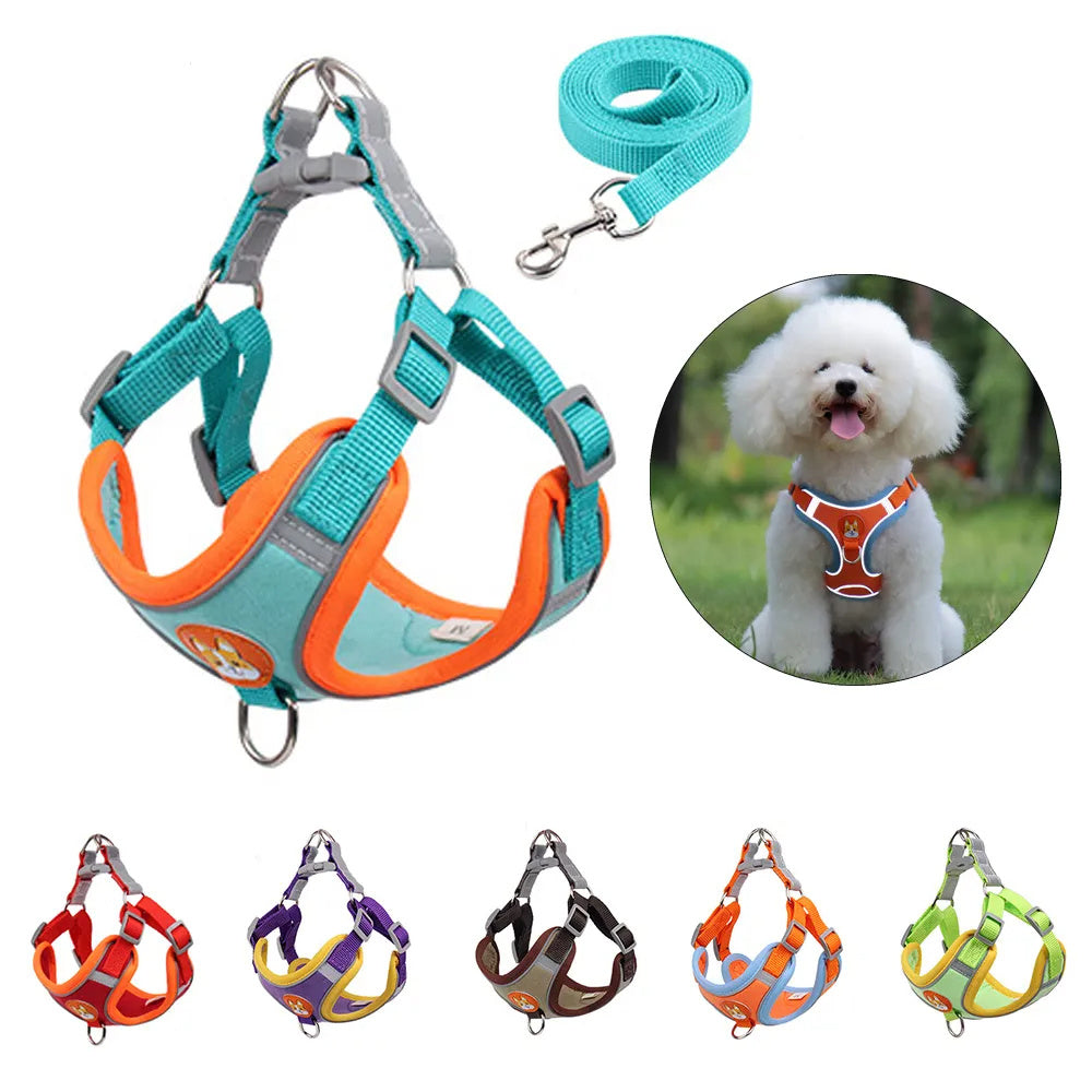 Reflective No-Pull Dog Harness and Leash Set