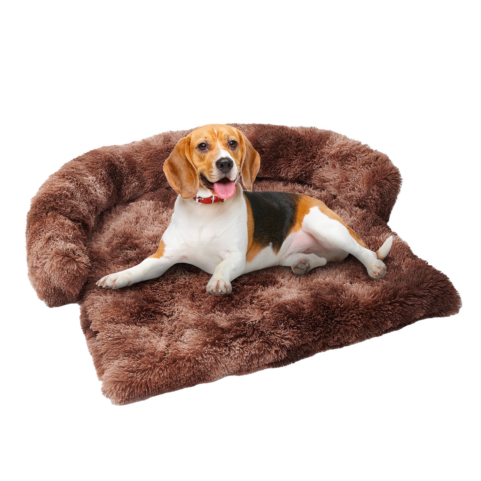 Plush Dog Sofa Bed with Blanket