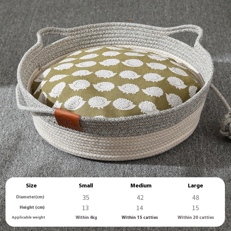 Cute Woven Cat Nest Mat