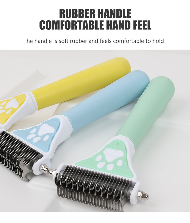 Double-Sided Pet Dematting & Deshedding Brush