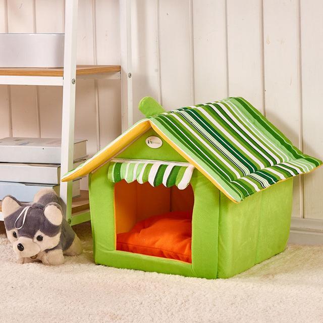 Removable Cover Striped Dog House