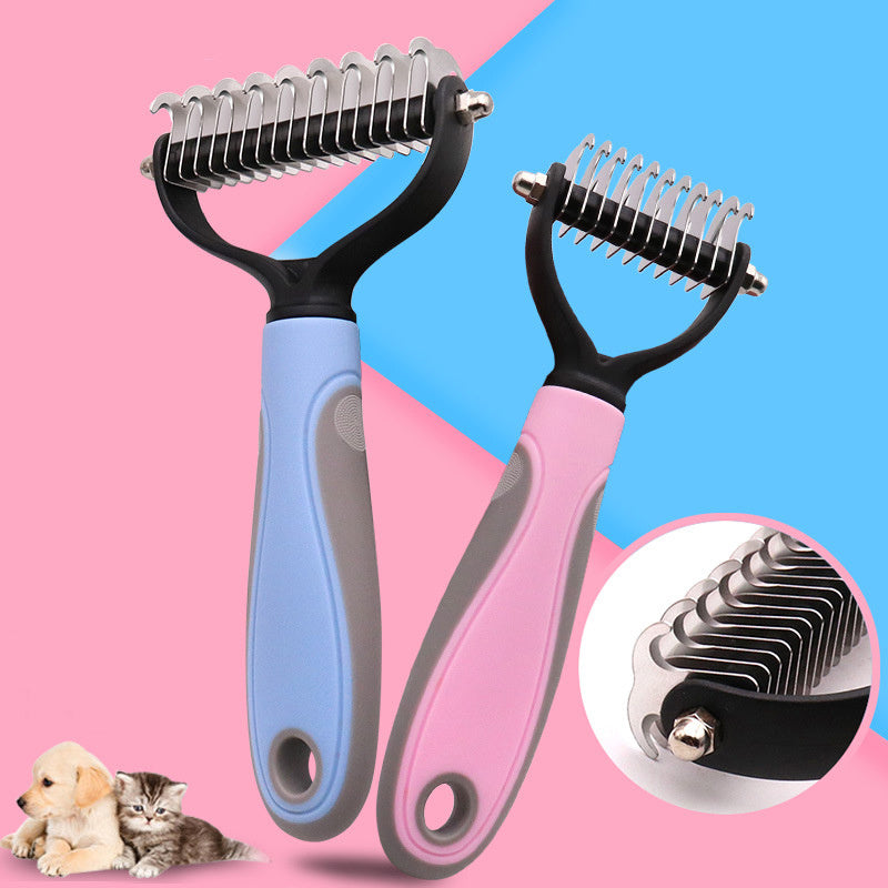 Stainless Double-Sided Pet Grooming Brush