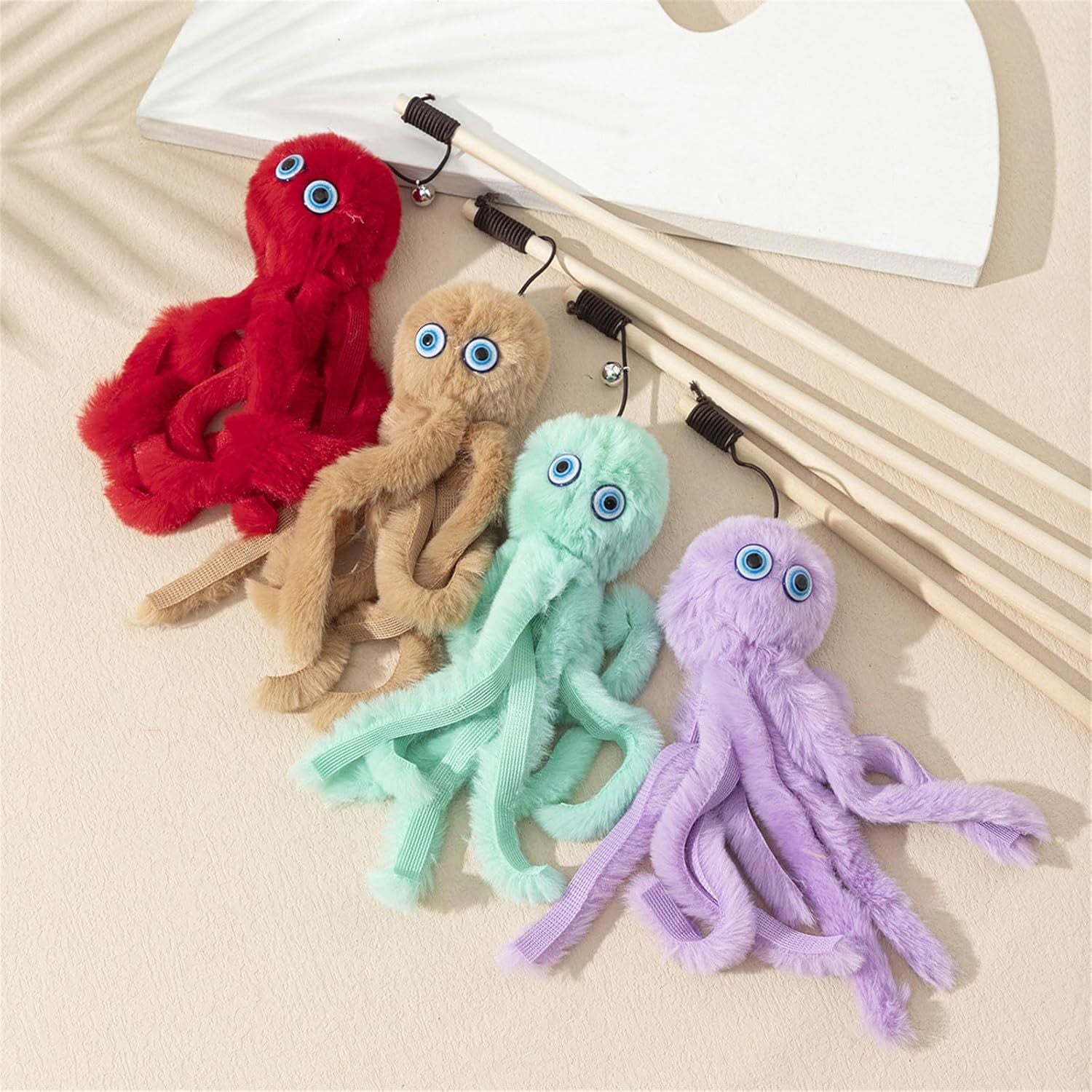 Colorful Octopus Cat Toy for Indoor Kittens