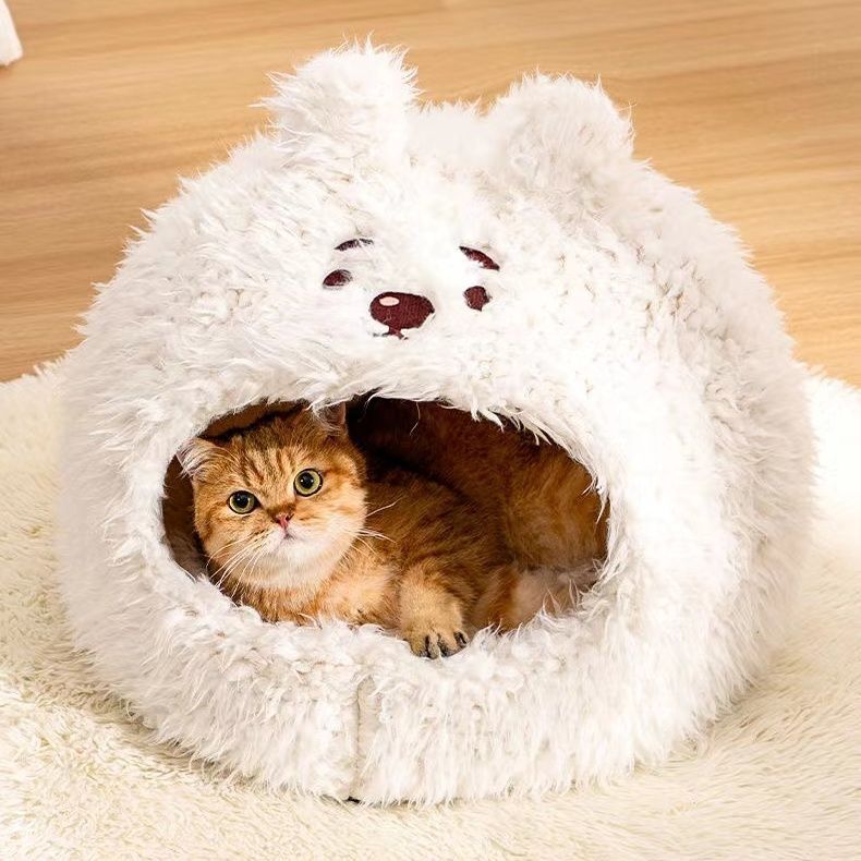 Semi-Closed Pet Nest for Cats and Small Dogs