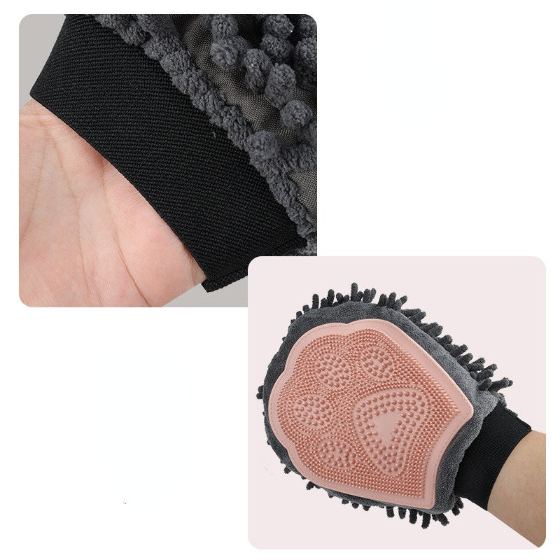 2-in-1 Pet Grooming Glove Brush