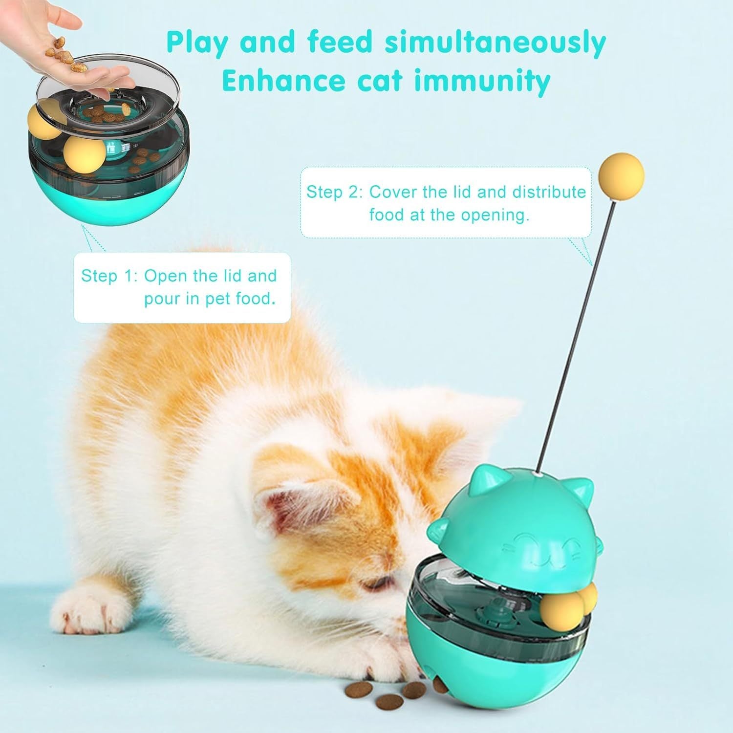 Interactive Cat Treat Dispenser Tumbler Toy