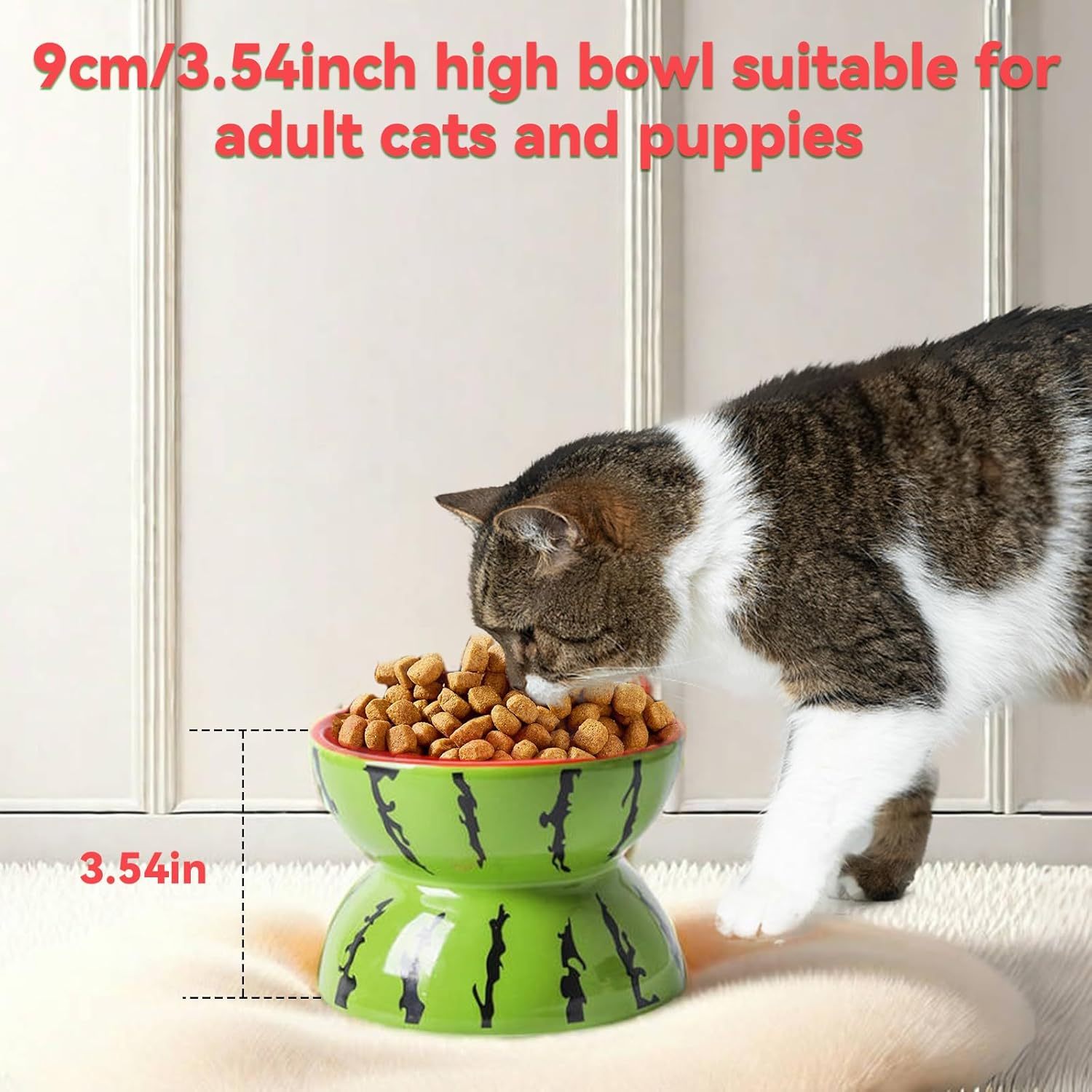 Elevated Ceramic Cat Bowl