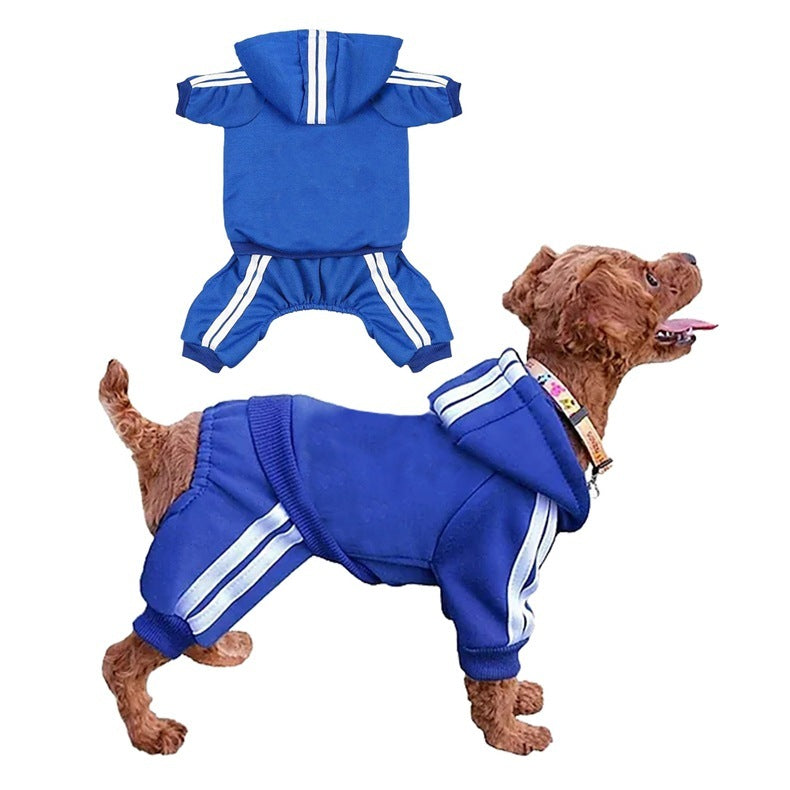 Striped Hooded Casual Pet Dog Hoodie