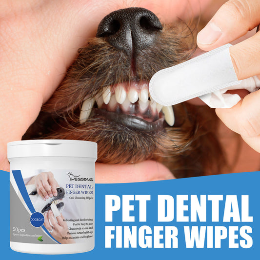 Pet Teeth Cleaning Finger Wipes