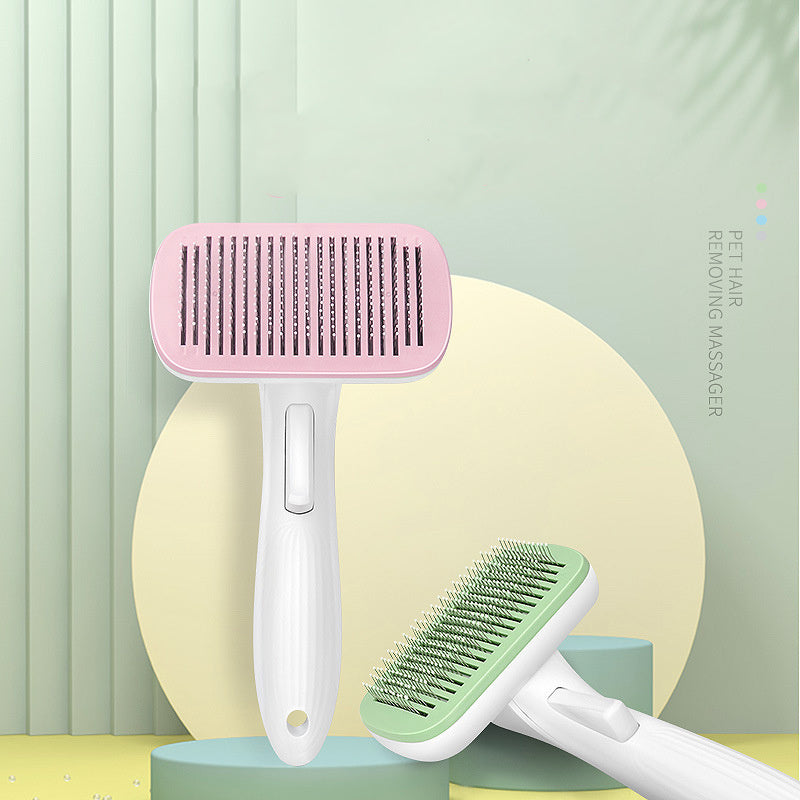 Automatic Pet Hair Removal Comb for Dogs and Cats