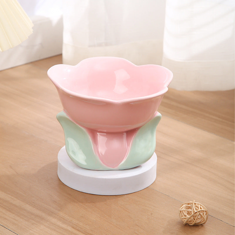 Cat Flower Ceramic Bowl