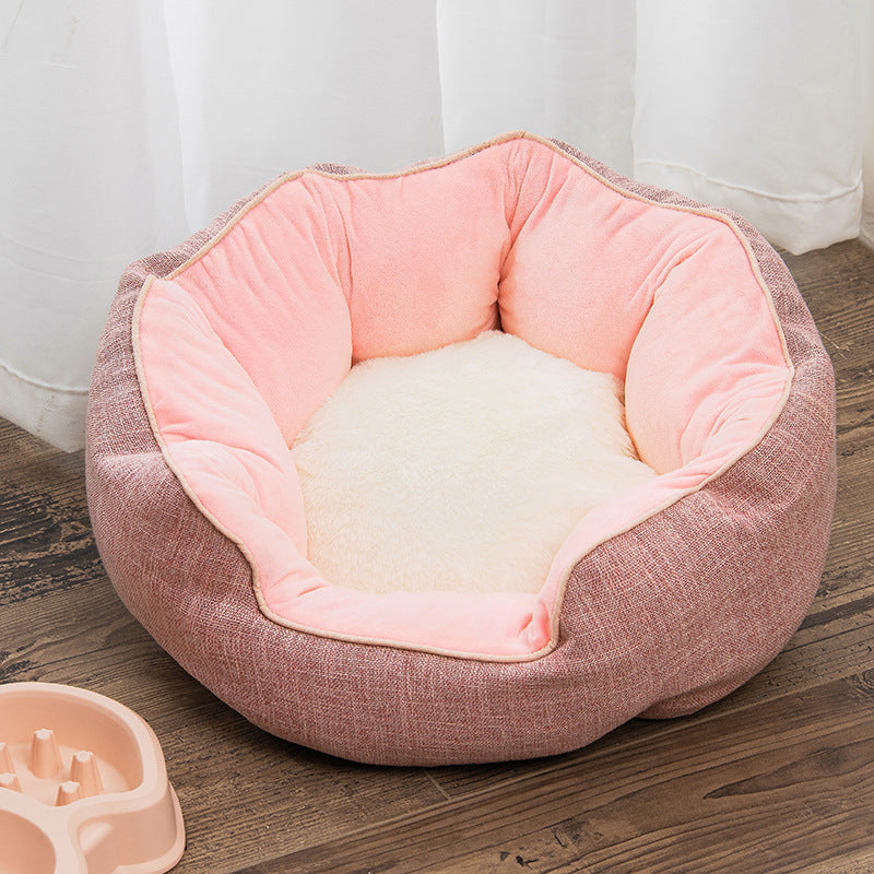 Octagonal Warm Winter Pet Bed