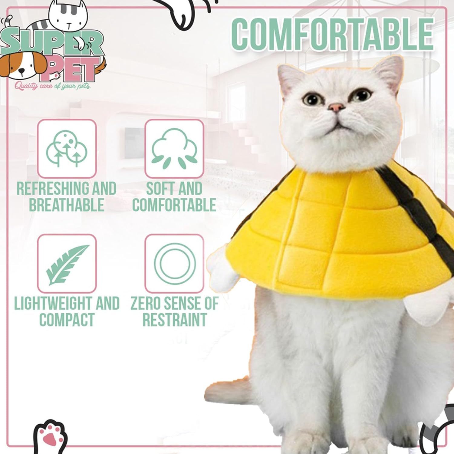 Soft Bee Cat Cone Collar