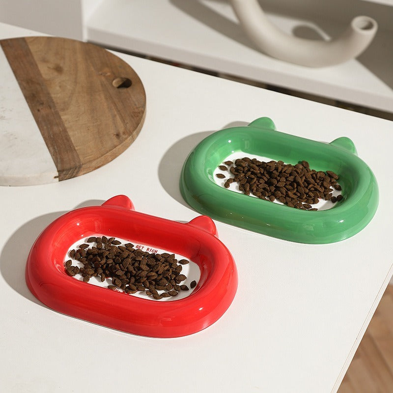 Ceramic Cat & Dog Food Bowl