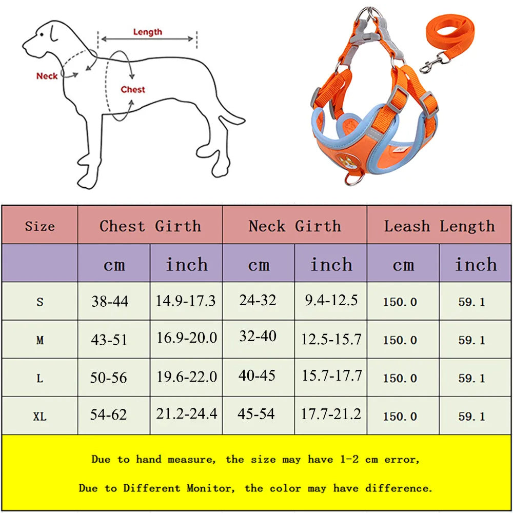 Reflective No-Pull Dog Harness and Leash Set