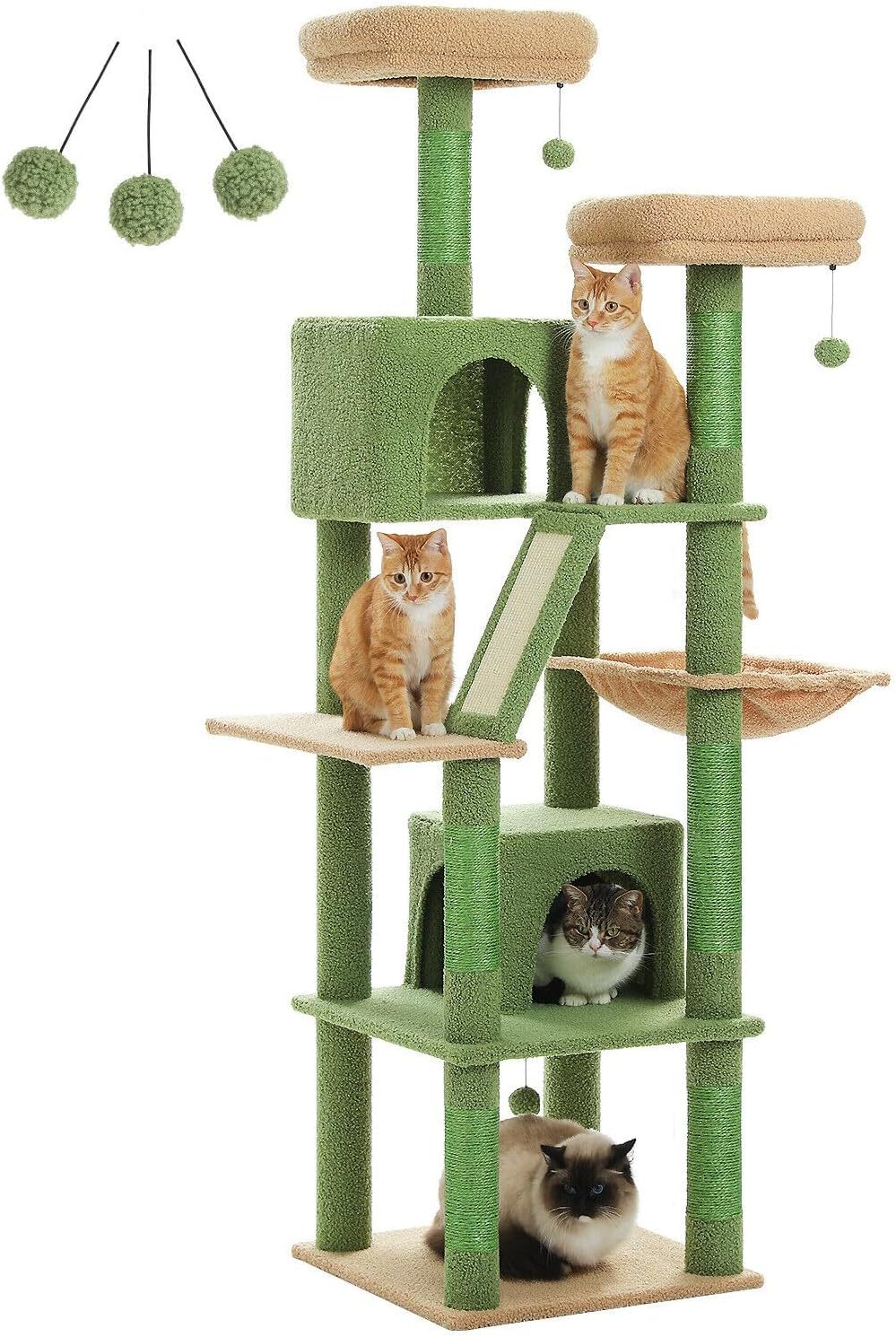 Cat Tree with Perches, Condos & Hammock