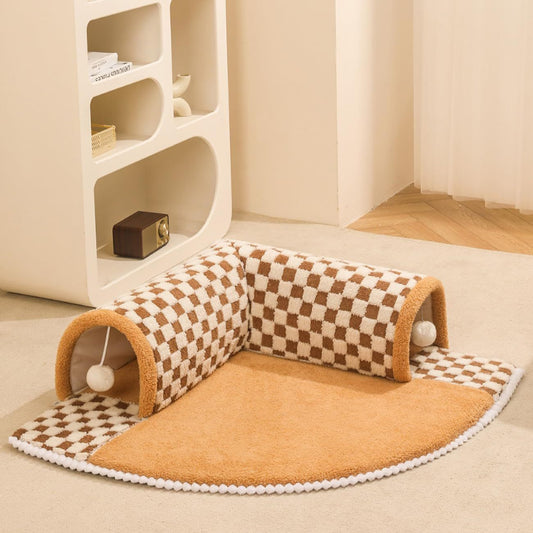 2-in-1 Dog Cat Bed Tunnel