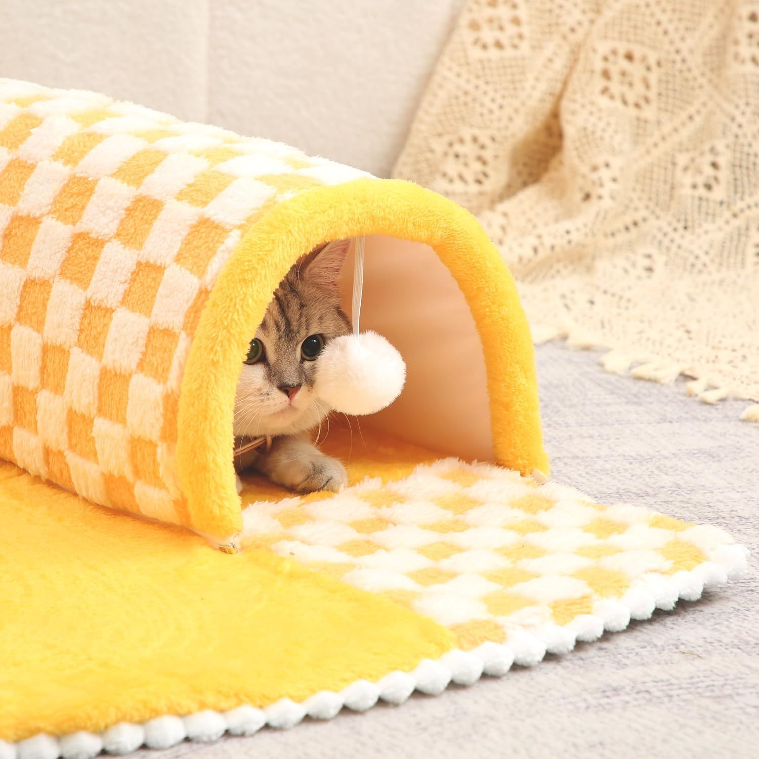 2-in-1 Dog Cat Bed Tunnel