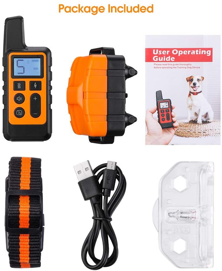 Dog Training Collar with Remote & Rechargeable Battery