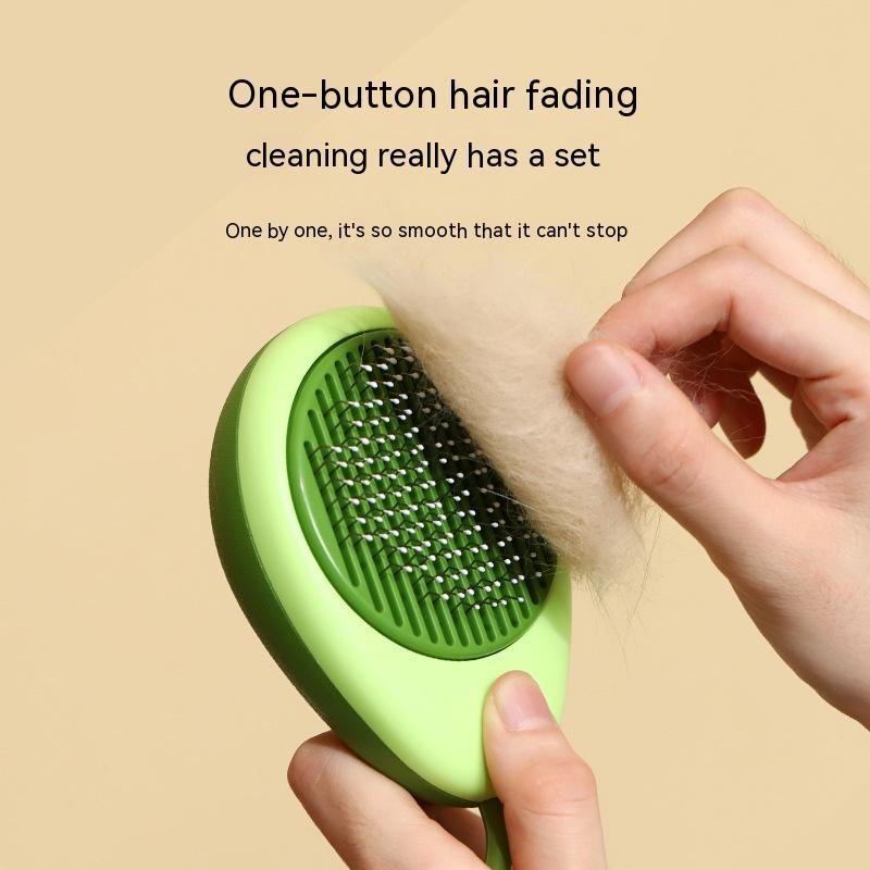 2-in-1 Pet Grooming Brush Avocado Design