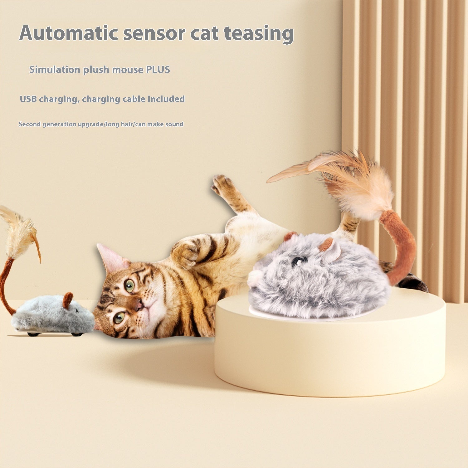 Self-Moving Electric Mouse Cat Toy