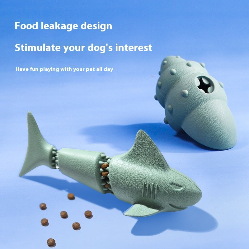 Deep Sea Shark Rubber Dog Food Dispenser Toy