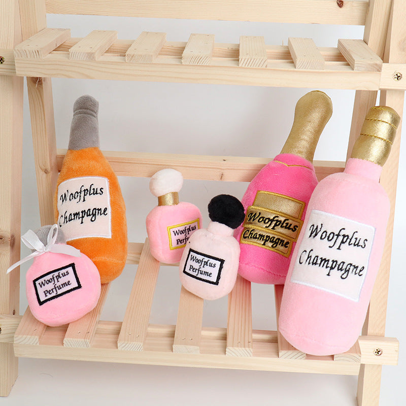 Creative Plush Wine Bottle Pet Toy