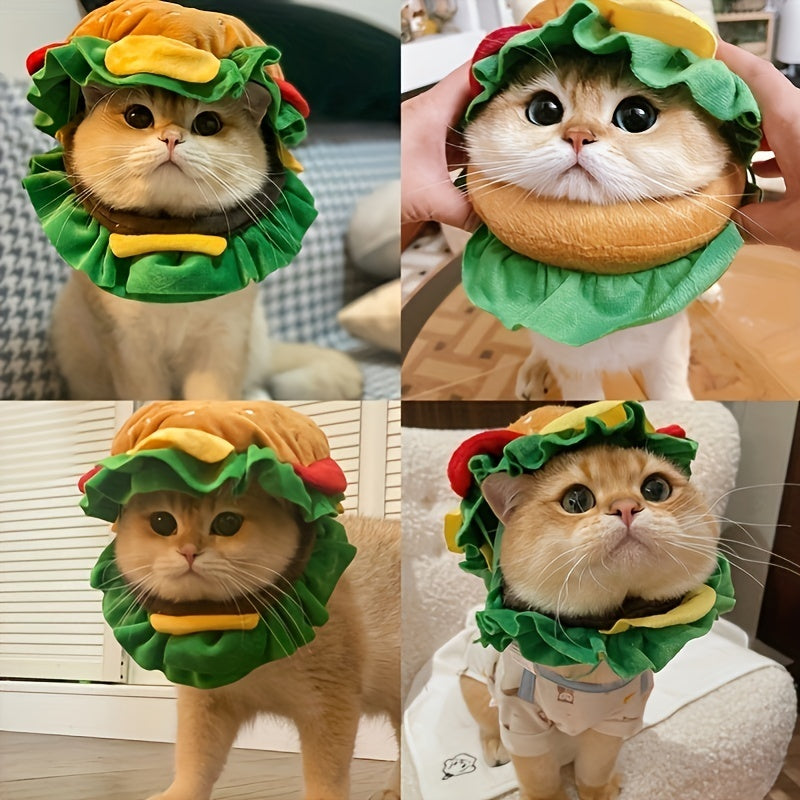 Cat Burger Headdress Cartoon Hat